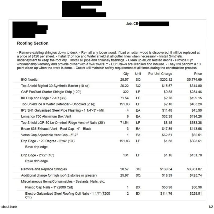 How to Read a Roof Replacement Estimate - Custom Exteriors