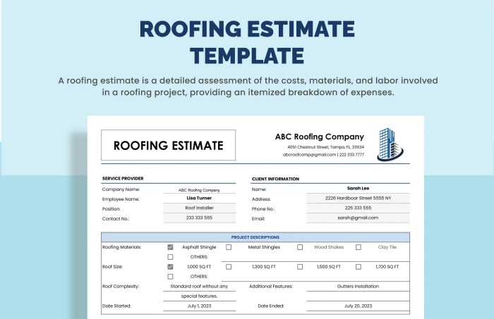 Editable Roofing Estimate Template at Dominic Nanya blog